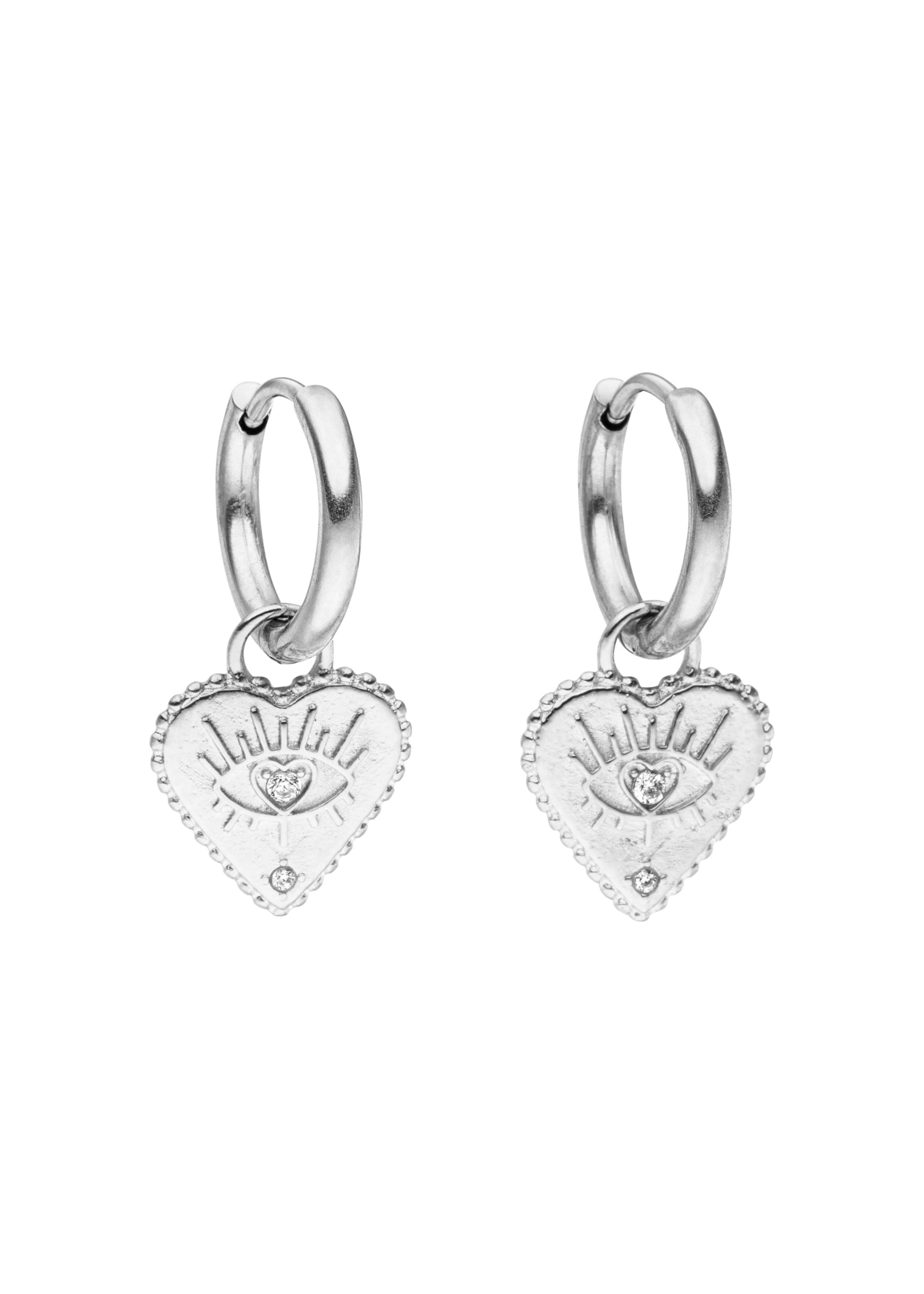 PURELEI Earrings 'Bright Heart' in Silver: front