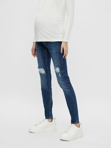 MAMALICIOUS Slimfit Jeans in Blau: predná strana