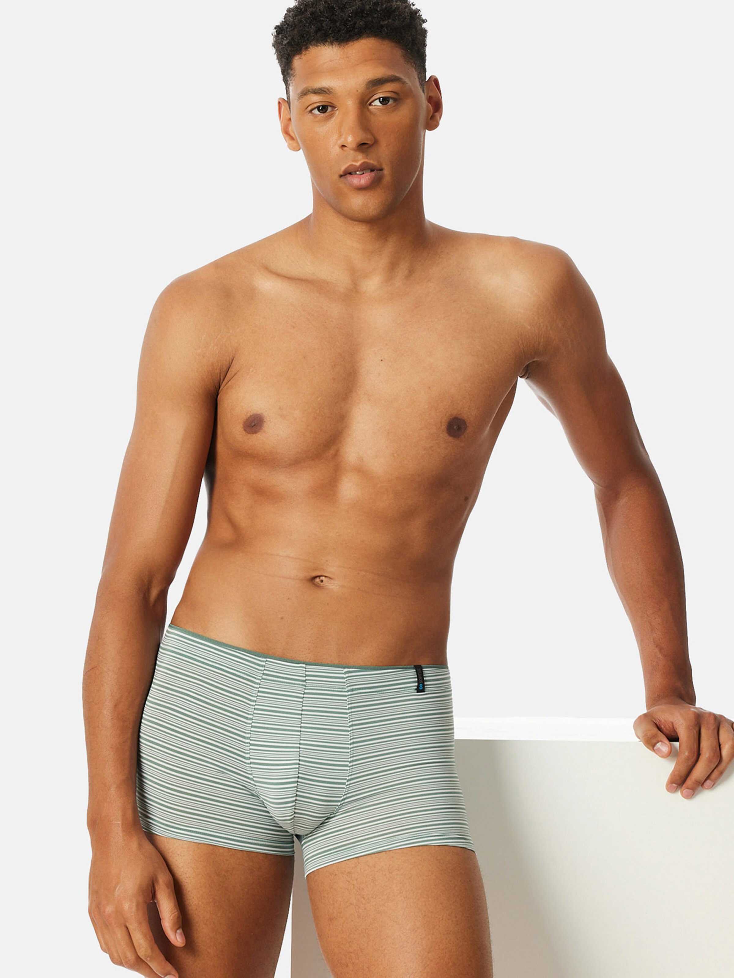 SCHIESSER - Calzoncillo boxer ' Long Life Soft ' en verde