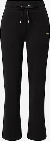 BOSS Orange Regular Pants 'Emayla' in Black: front