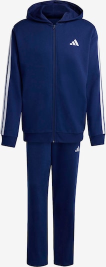 Treniruočių kostiumas iš ADIDAS SPORTSWEAR, spalva – tamsiai mėlyna / balta, Prekių apžvalga
