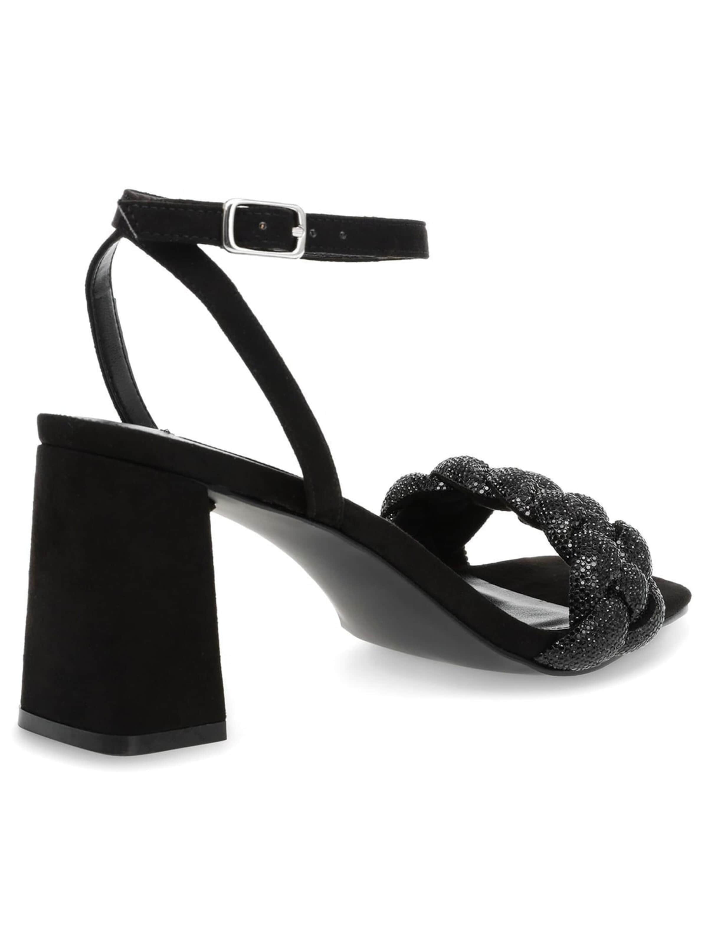 Sandalo 'W' Lidia Black / Crystal Sandals' di STEVE MADDEN in nero
