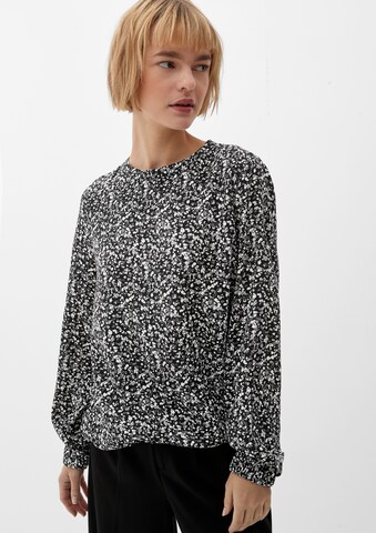 s.Oliver Blouse in Zwart: voorkant