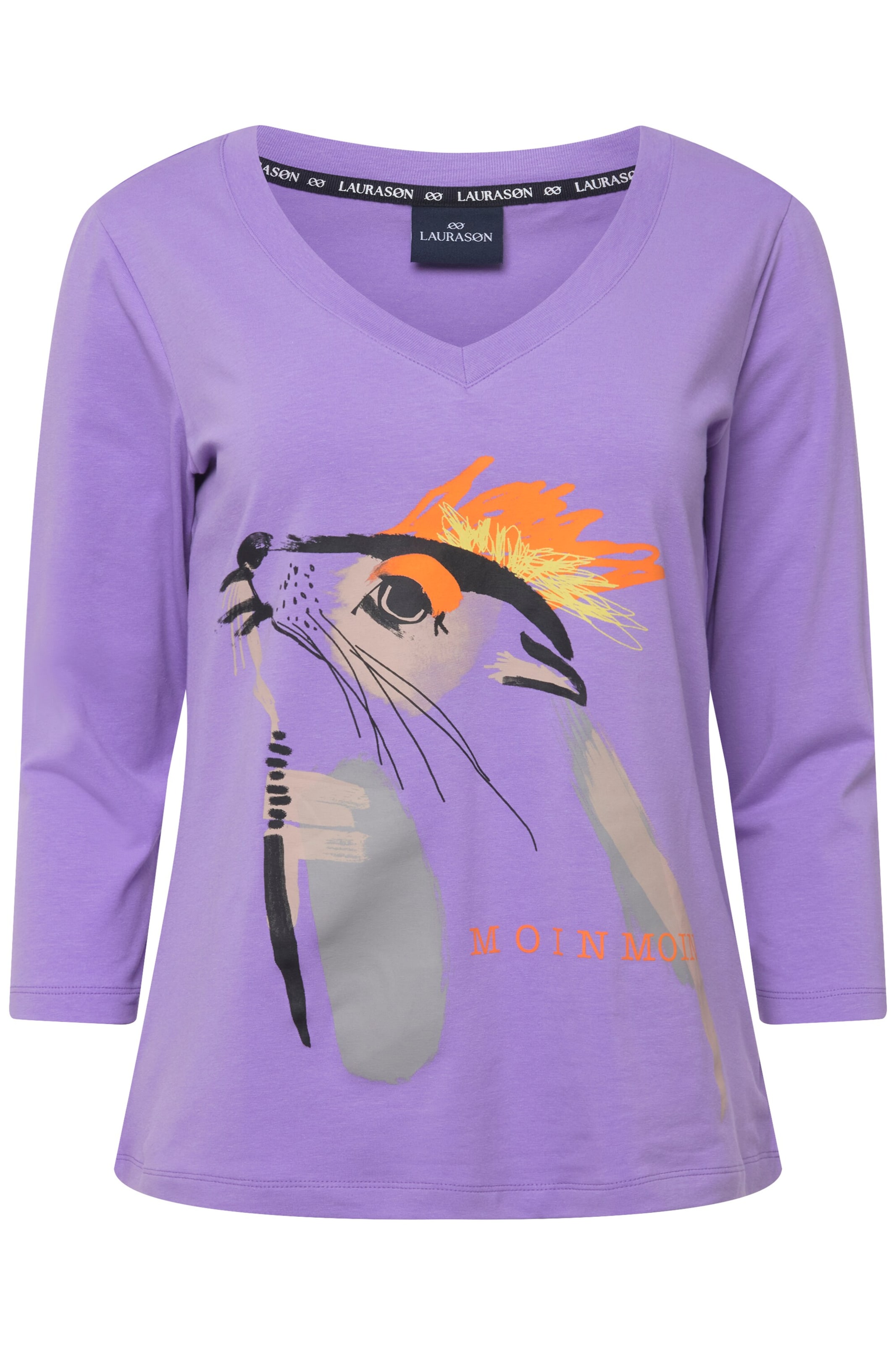 LAURASØN Shirt in Lila: voorkant