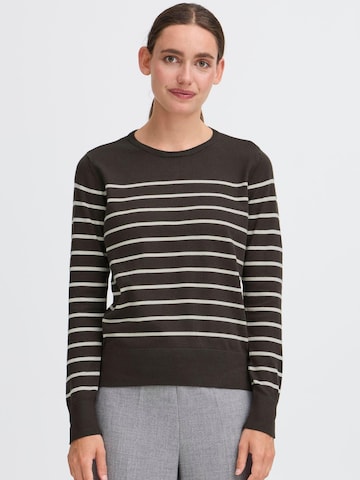 Pull-over 'FKEANA' Oxmo en marron : devant