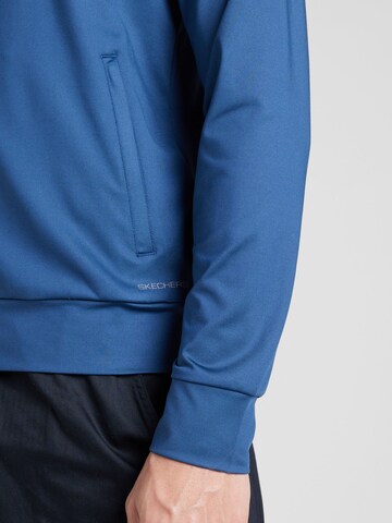 SKECHERS Sports sweat jacket in Blue