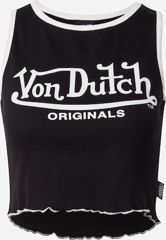 Top 'ASHLEY' de la Von Dutch Originals pe negru: față