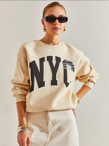 Sweat-shirt Bianco Lucci en beige