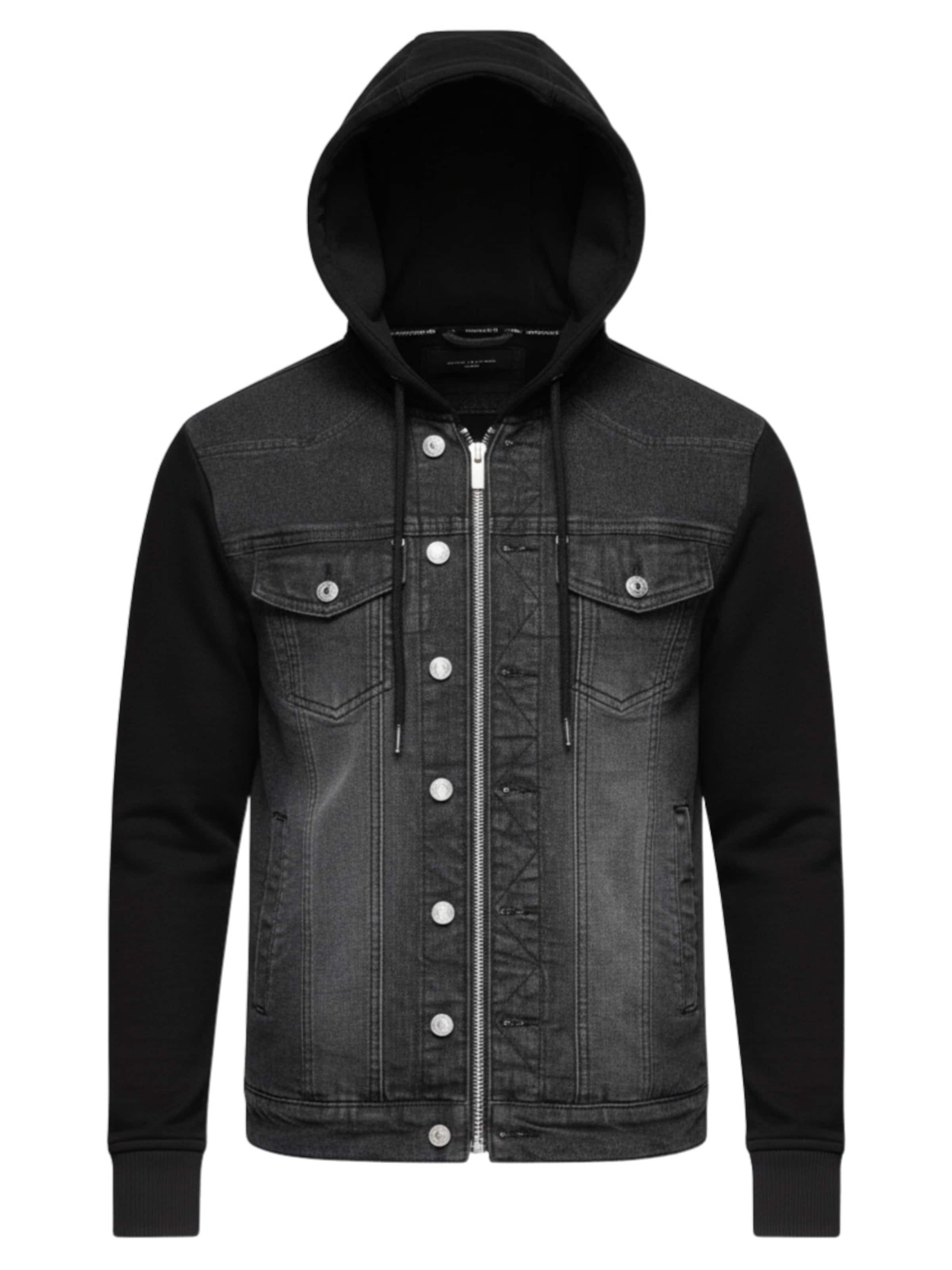 Veste mi-saison Ombre en noir : devant