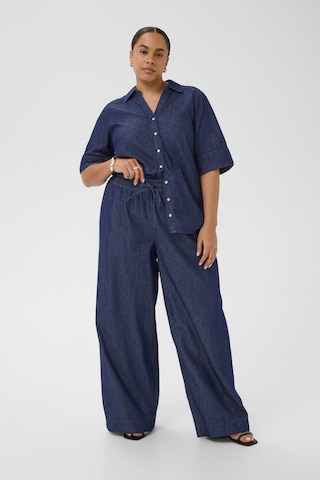 KAFFE CURVE - Loosefit Calças 'KCJada' em azul