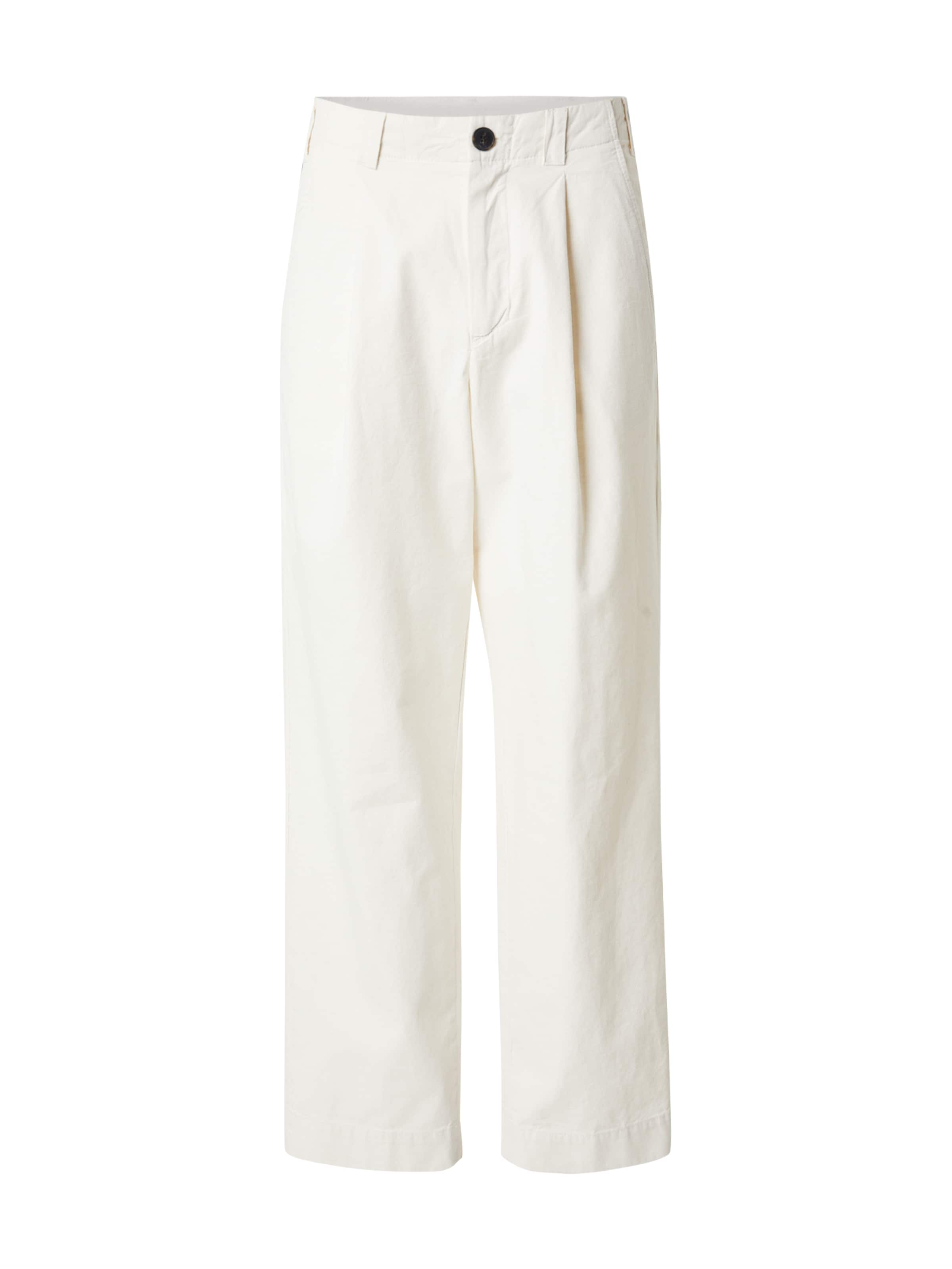ANNARR Regular Pleat-front trousers 'ANRHALDEN' in White: front