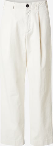 balta ANNARR Standartinis Klostuotos kelnės 'ANRHALDEN': priekis