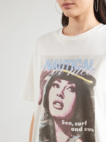 GUESS - Camiseta 'SAILOR MAG' en beige