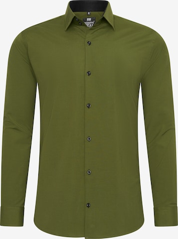 Rusty Neal Button Up Shirt in Green: front