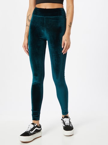 Urban Classics Skinny Leggings in Blue: front