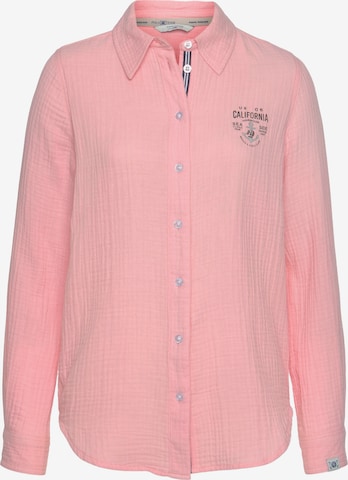 Tom Tailor Polo Team Blouse in Pink: front