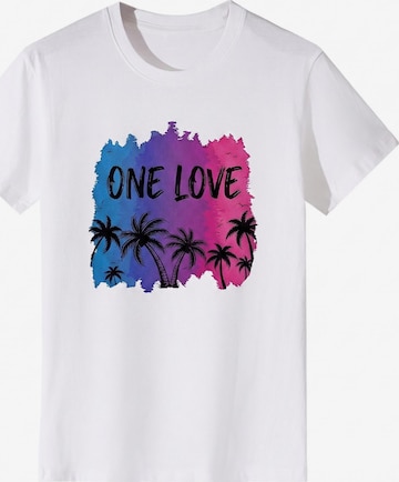 T-shirt 'Women's Short Sleeve Shirt Summer Tops' LapaPlus en blanc : devant