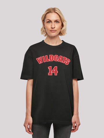 F4NT4STIC Oversized Shirt 'Disney High School Musical The Musical Wildcats 14' in Black: front