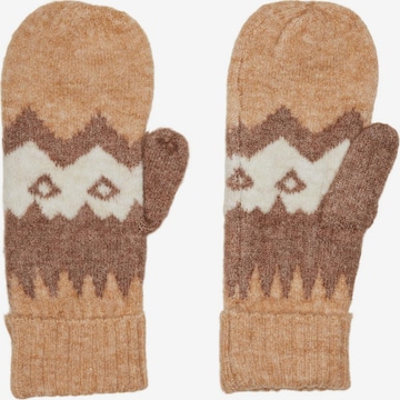 VERO MODA Mittens 'SIMONE' in Brown: front