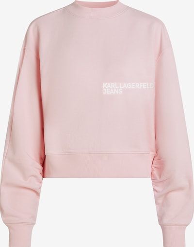 KARL LAGERFELD JEANS Sweatshirt em L em cor-de-rosa / branco, Vista do artigo