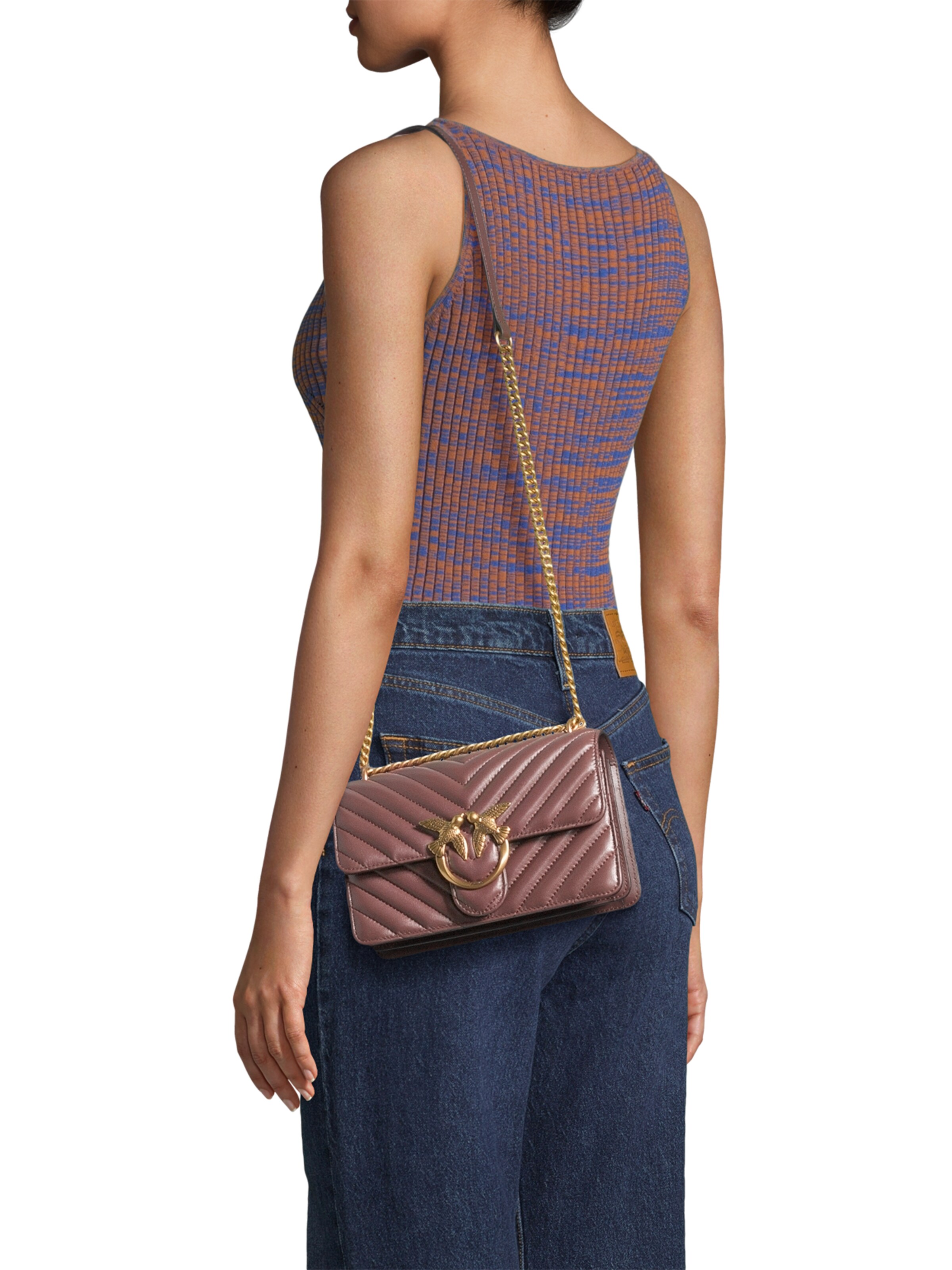 PINKO Сумка через плечо 'Love One' в Красный