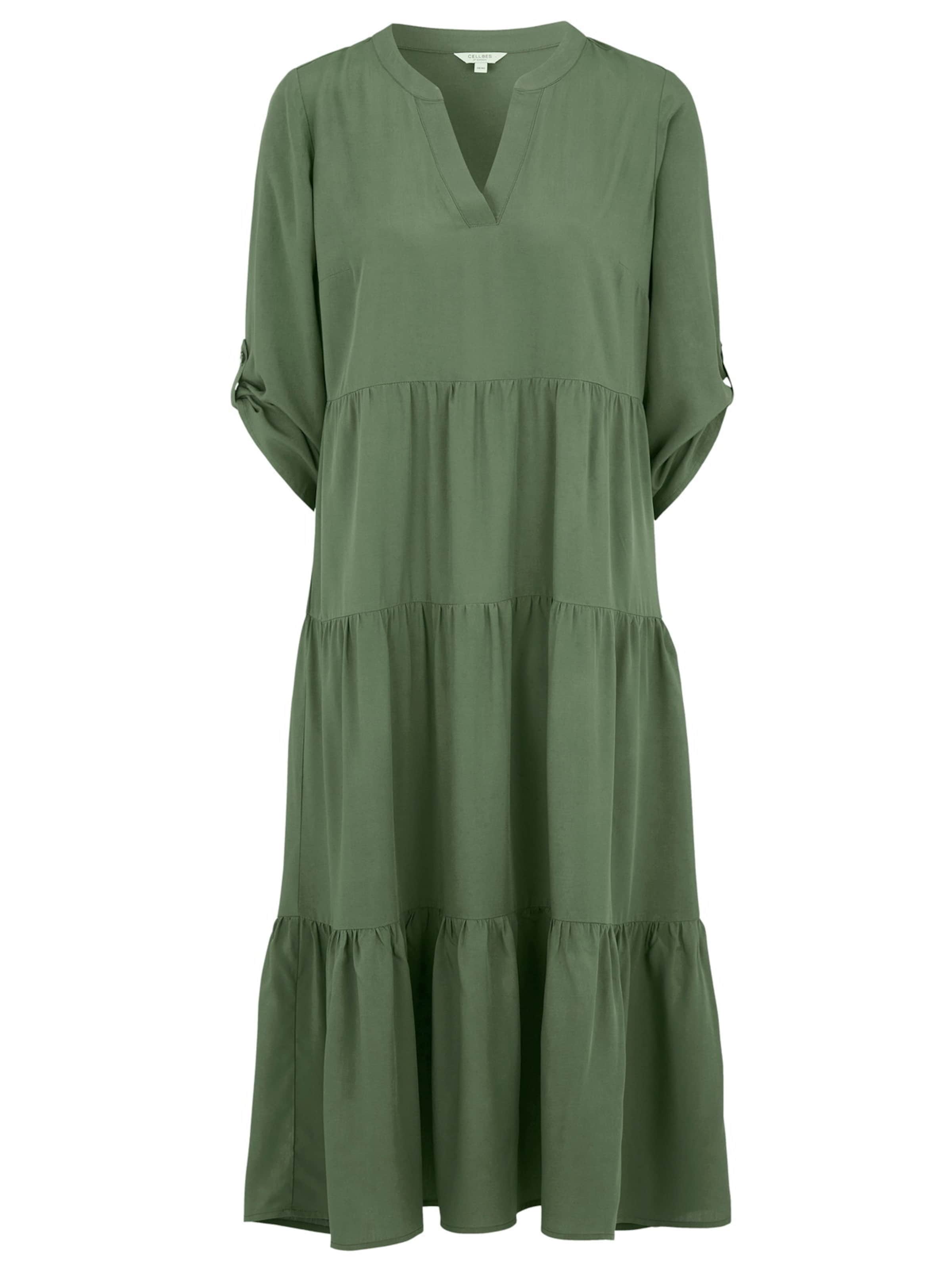 Cellbes of Sweden Jurk in Groen: voorkant