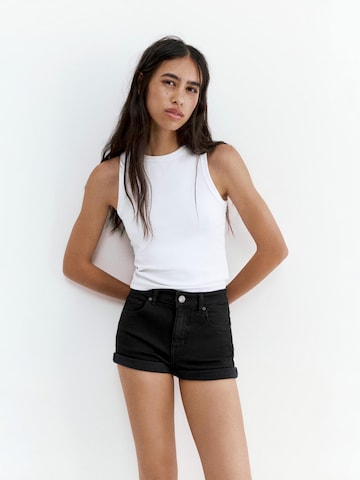 Regular Jeans de la Pull&Bear pe negru
