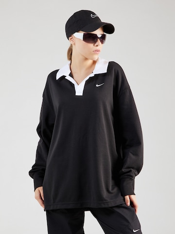 Nike Sportswear Shirt 'Essential' in Zwart: voorkant