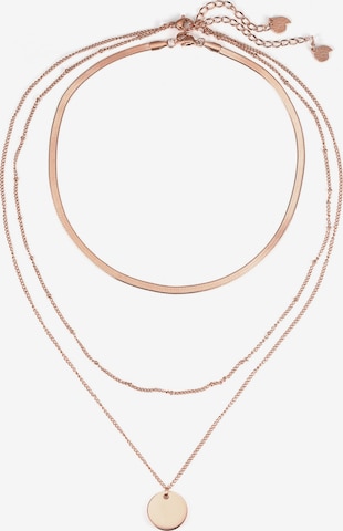 Hey Happiness Necklace 'Triplé' in Gold: front
