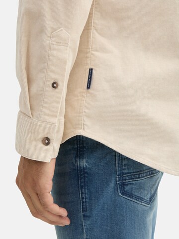 TOM TAILOR Regular fit Overhemd in Beige