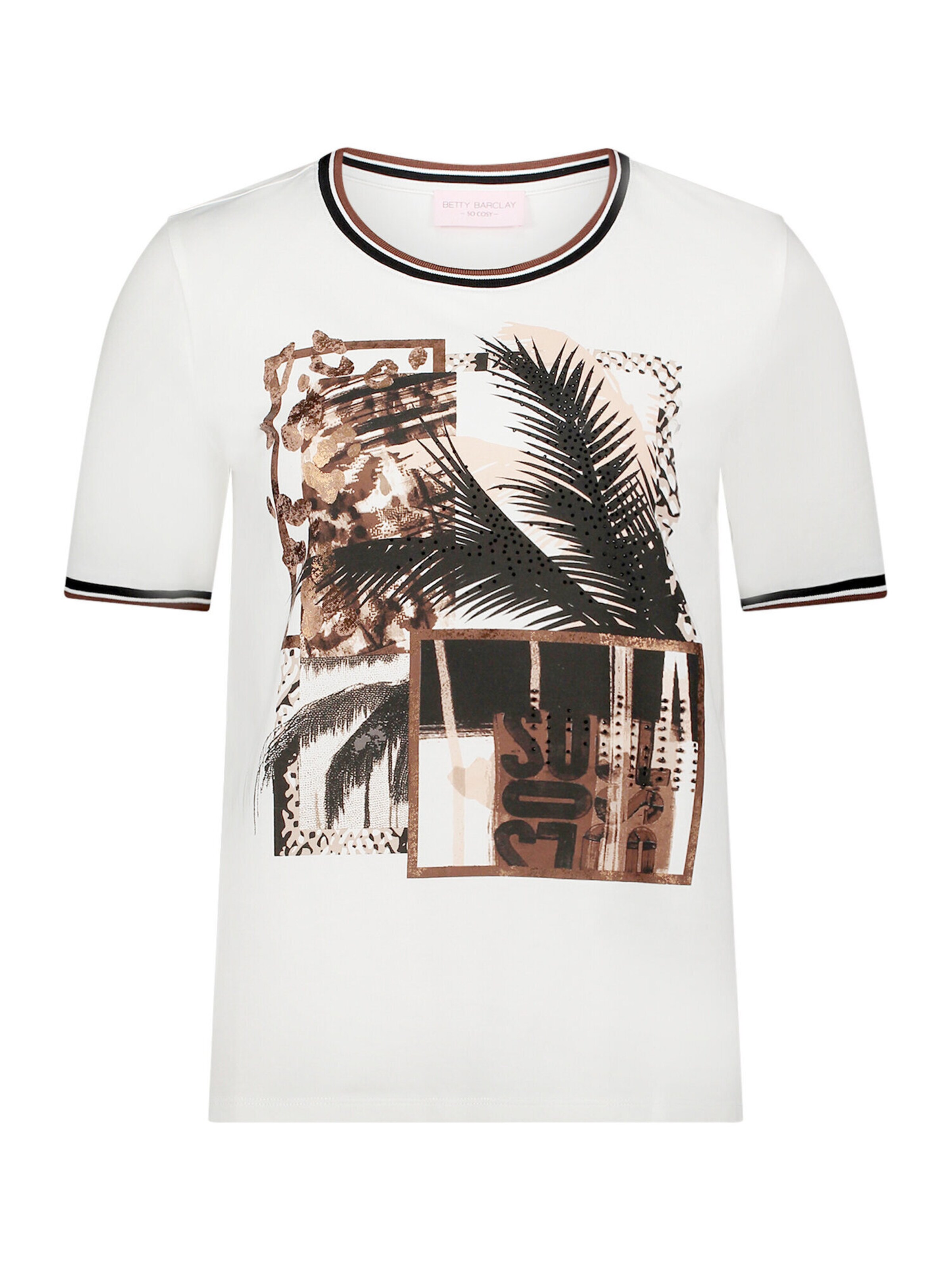T-shirt Betty Barclay en blanc : devant