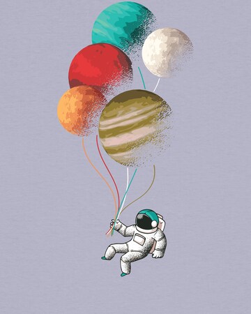 Watapparel Shirt ' Balloon Spaceman ' in Purple