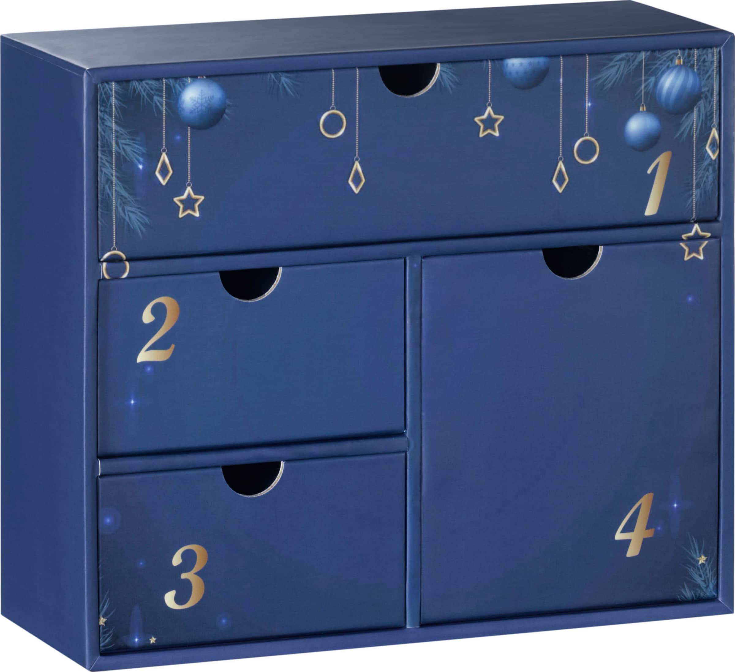 Aniston Adventskalender in Blau: Vorderseite