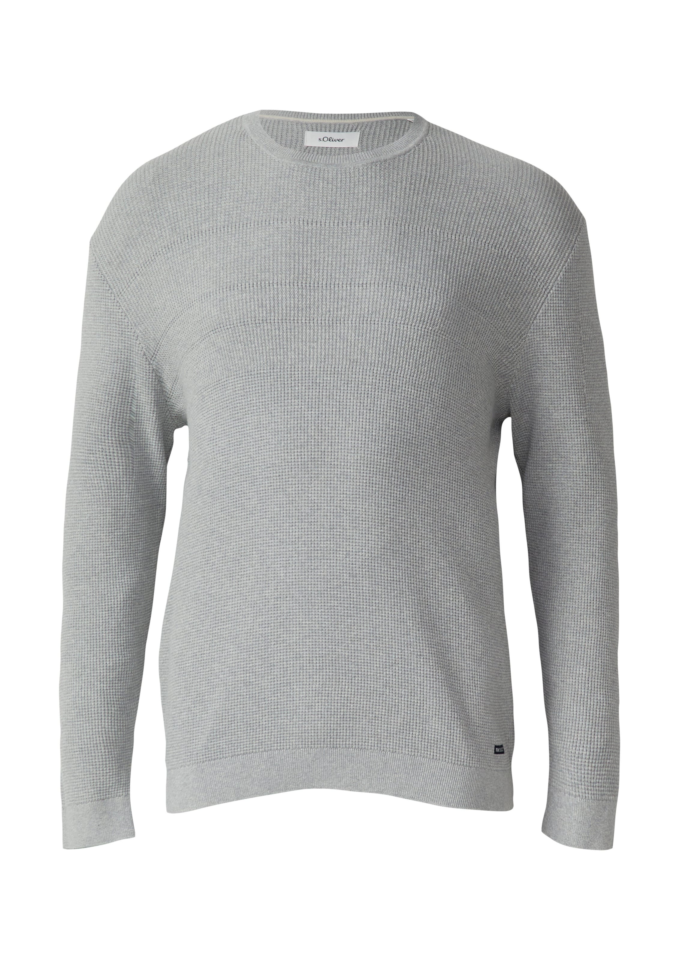 s.Oliver Men Big Sizes Pullover in Grau: Vorderseite