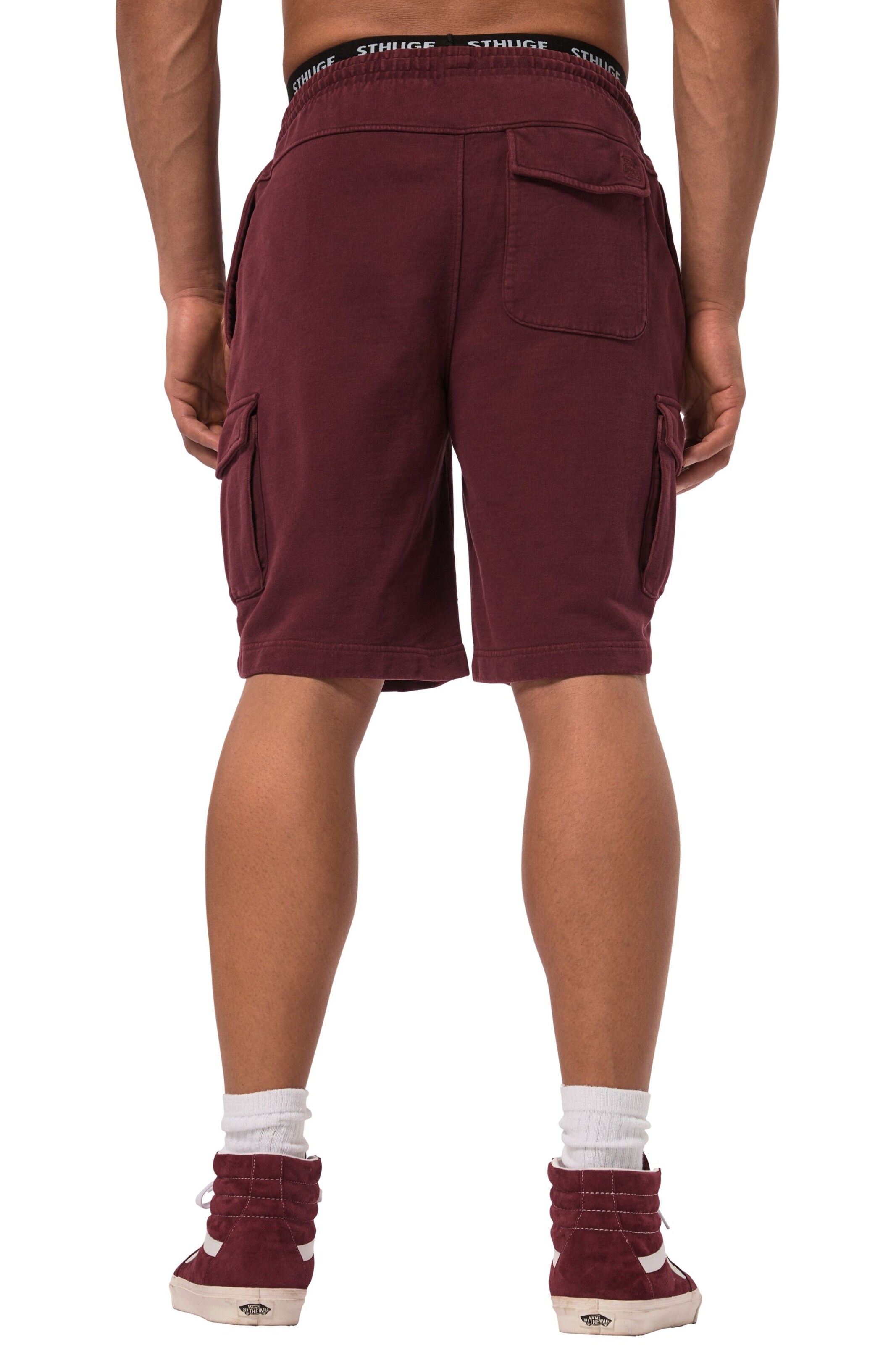 STHUGE Wide leg Broek in Rood