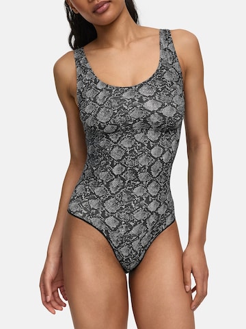 Body modellante 'Tank Bodysuit Sculpting Shapewear mit String' di cfab (formerly creamy fabrics) in grigio