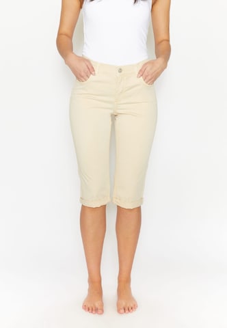 Angels Slim fit Jeans in Beige: front