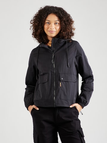 QS Between-season jacket in Black: front