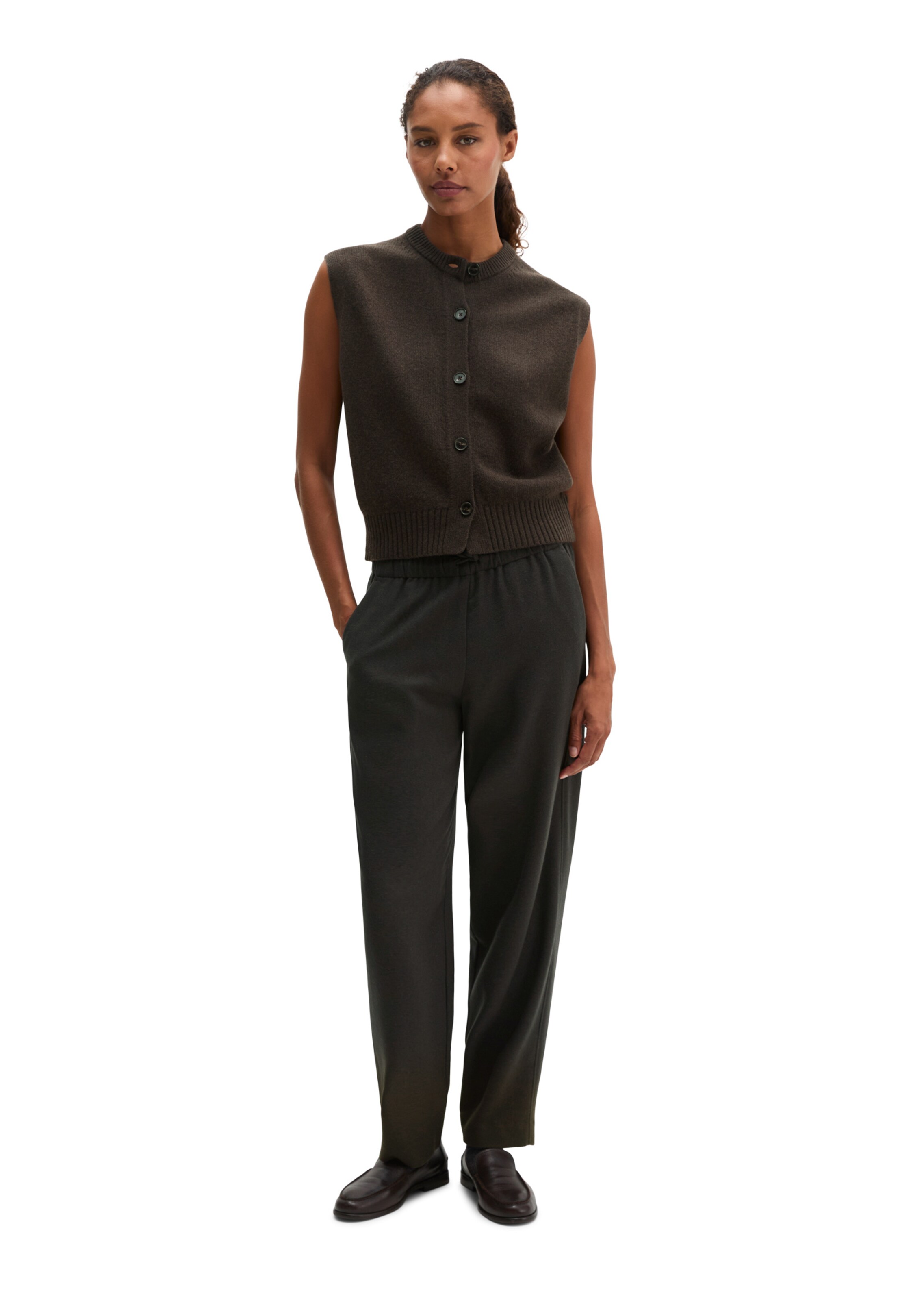 Marc O'Polo Knitted vest in Brown