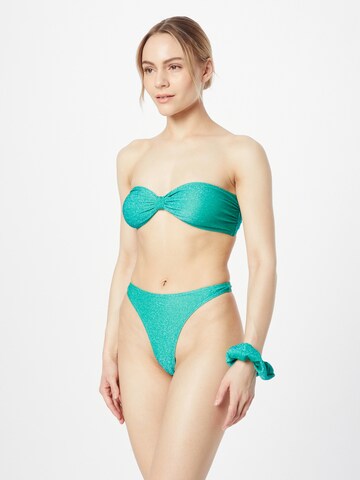 Nasty Gal Bandeau Bikini in Green: front