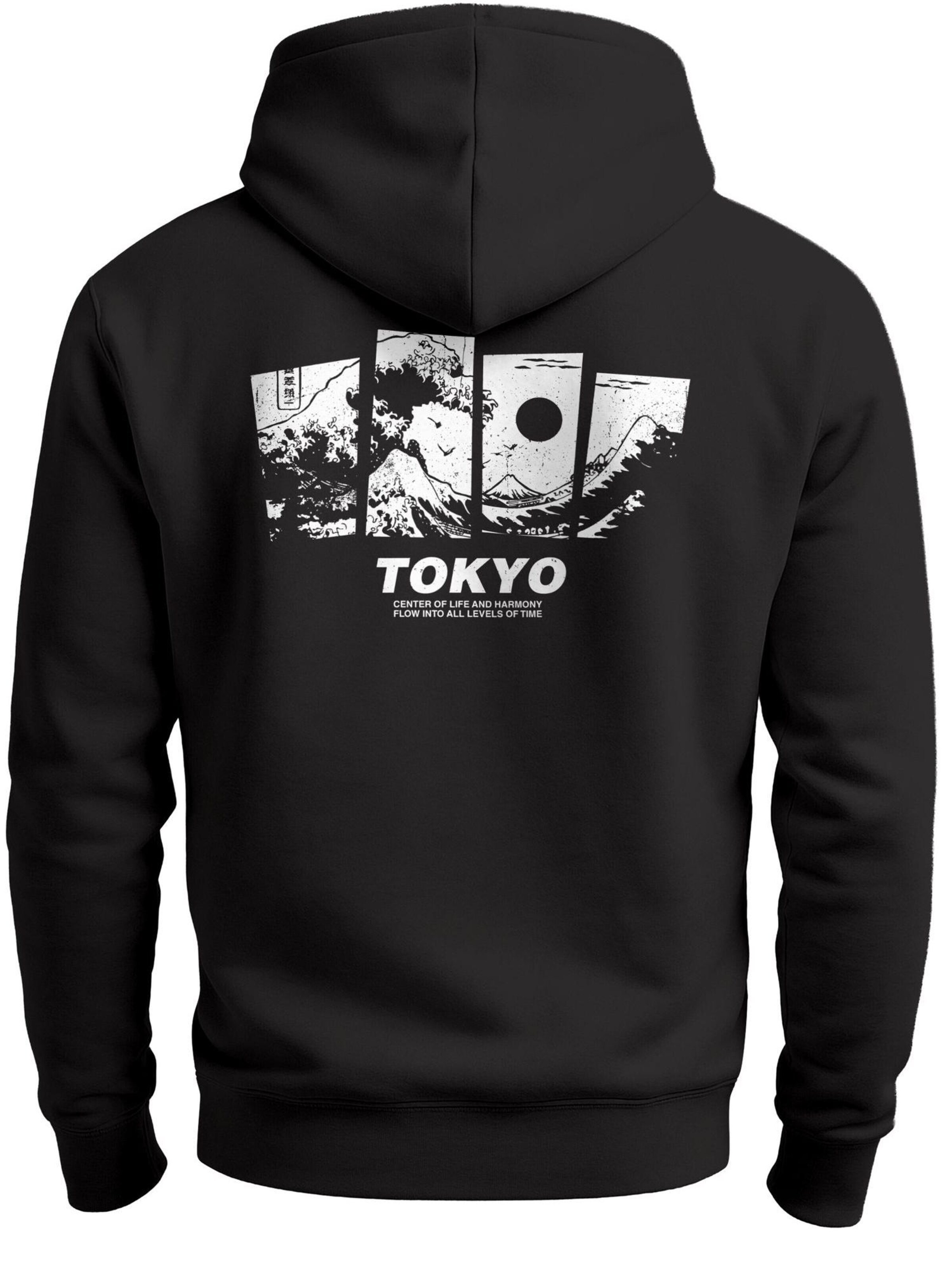 Neverless Sweatshirt 'Tokyo Wave' in Black