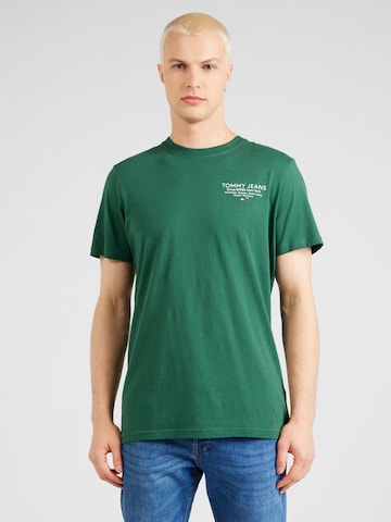 Tommy Jeans Shirt 'Essentials' in Green: front