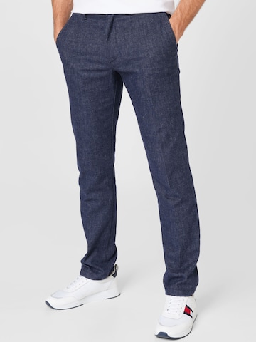 TOMMY HILFIGER Regular Pleated Pants 'Denton' in Blue: front