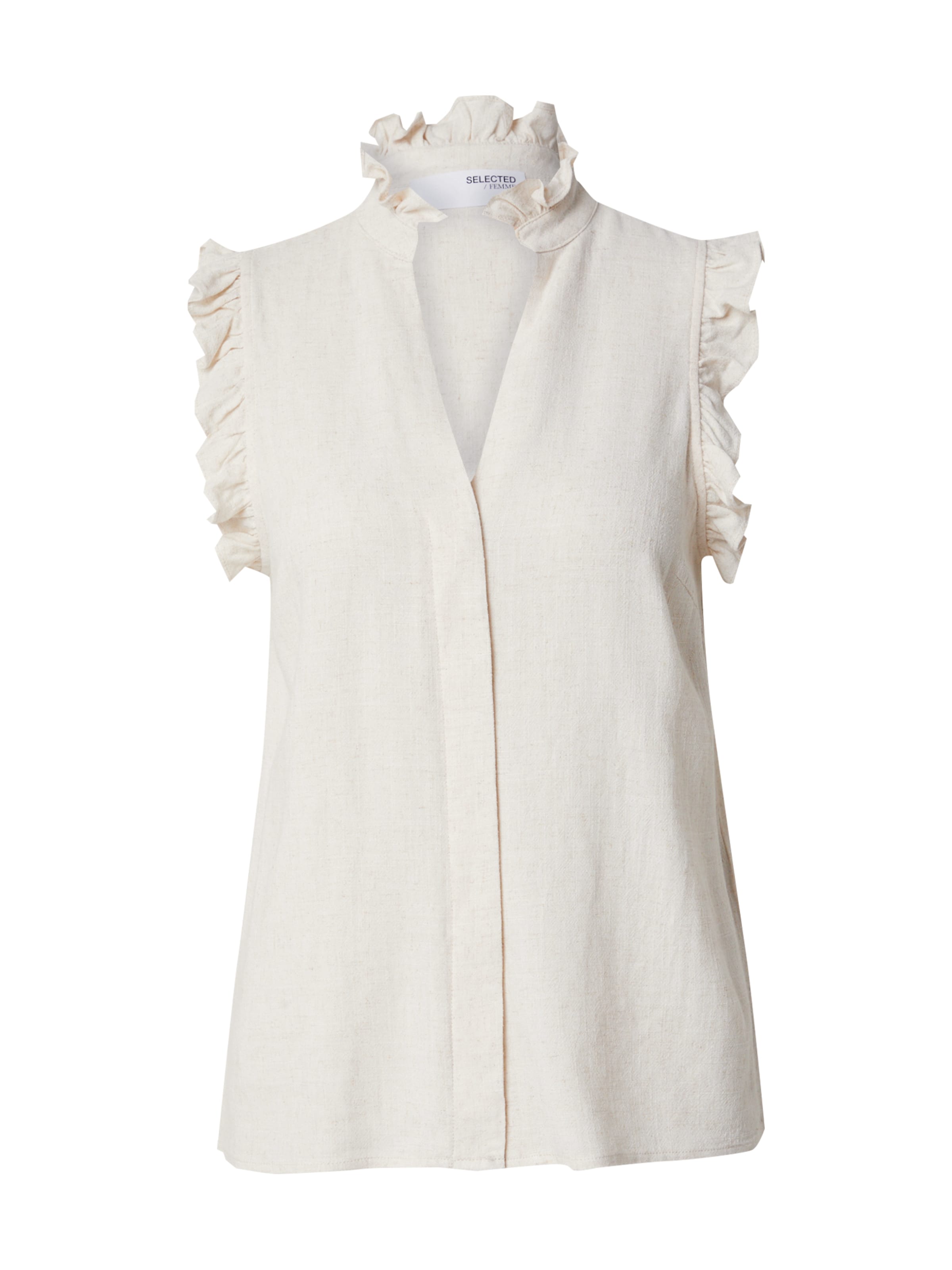 Chemisier 'SLFViva' SELECTED en blanc : devant