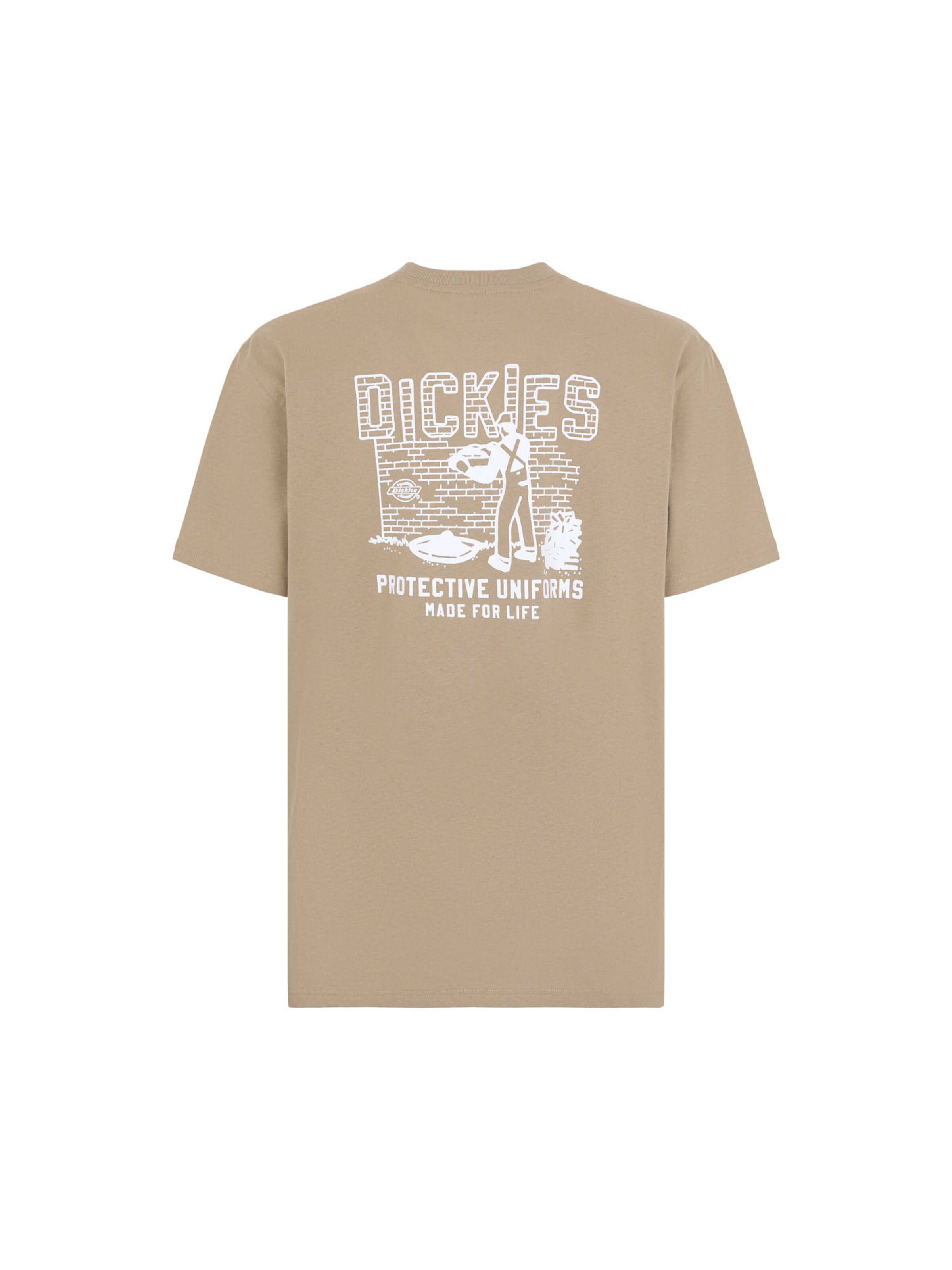 DICKIES Tričko 'BRICKLANE' – béžová
