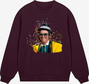 F4NT4STIC Sweatshirt 'TV Times Elton John At The Piano 1977' in Brown: front