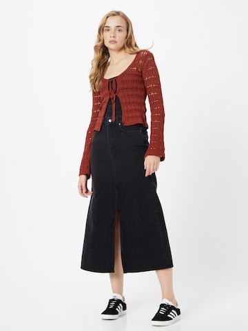 TOPSHOP Knit cardigan in Red