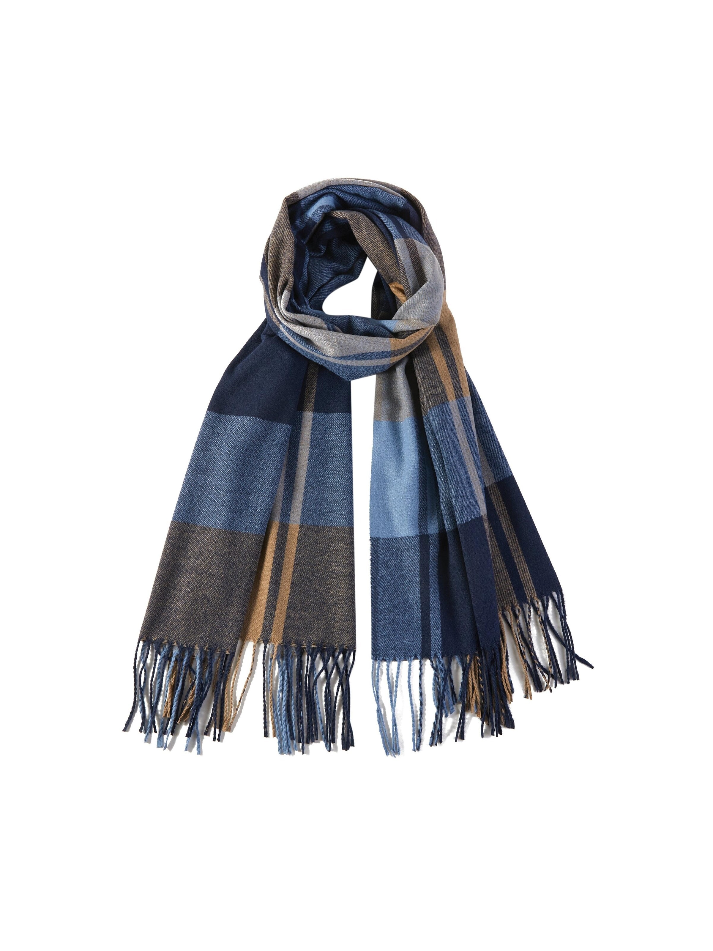 19V69 ITALIA Schal 'Heritage'‌‌‌‌ in Blau: Vorderseite