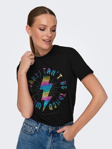 Tricou 'KANDY LIFE' de la ONLY pe negru