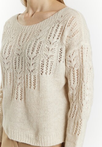 DreiMaster Klassik Pullover in Weiß